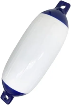 1 Pack Boat Fender for Docking Inflatable Vinyl Boat Fender All Weather Conditions, Universal Fit Boat Accessories White Blue