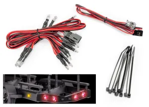 10349X Traxxas Wire harness, LED lights, zip ties, zip tie mounts