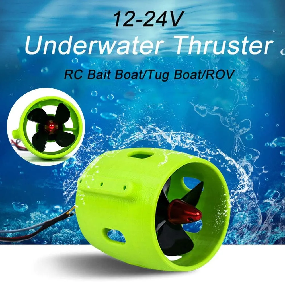 12-24V 20A Brushless Motor 4 Blade Underwater Thruster RC Bait Boat Accessory Toys Gifts 2pcs