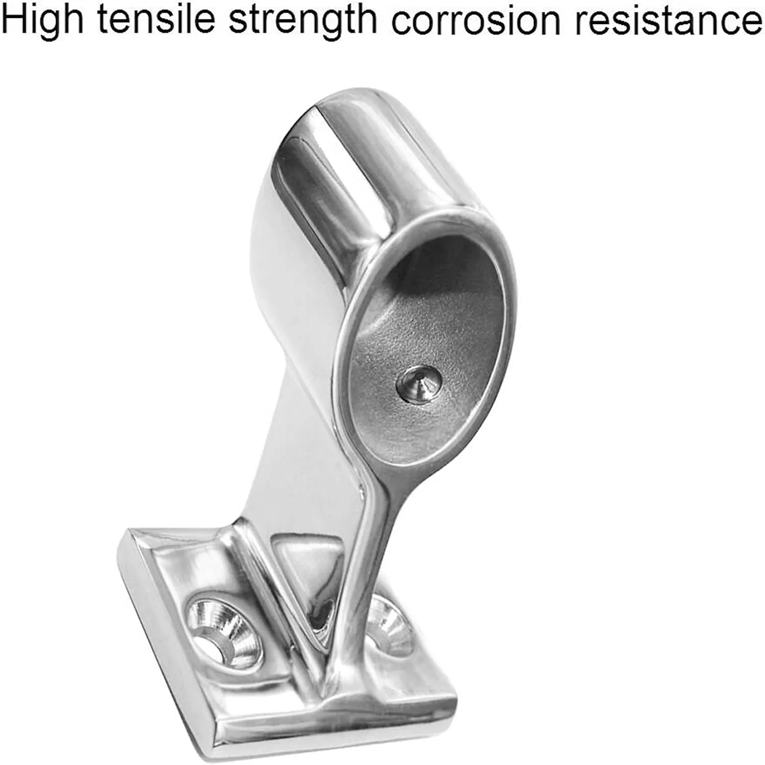 1/2 Pcs 60° Marine Boat 316 Stainless Steel 7/8" Hand Rail Fitting Left Front Support Bracket Stanchion Hardware for 22mm Tube