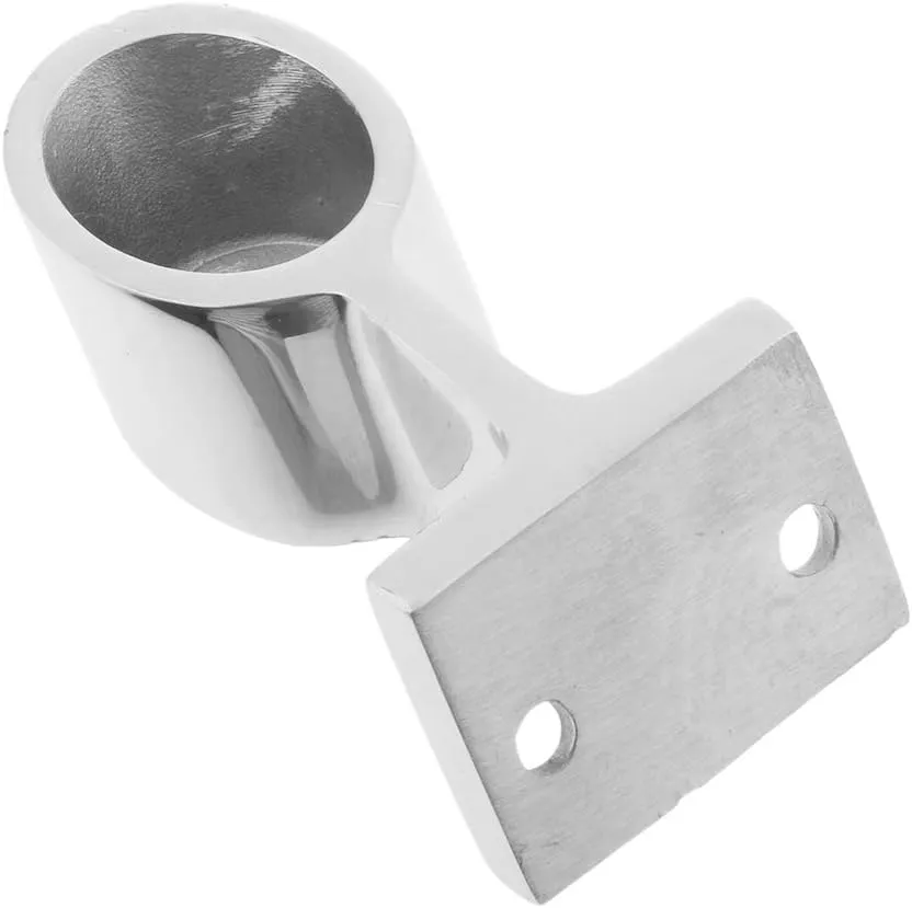 1/2 Pcs 60° Marine Boat 316 Stainless Steel 7/8" Hand Rail Fitting Left Front Support Bracket Stanchion Hardware for 22mm Tube