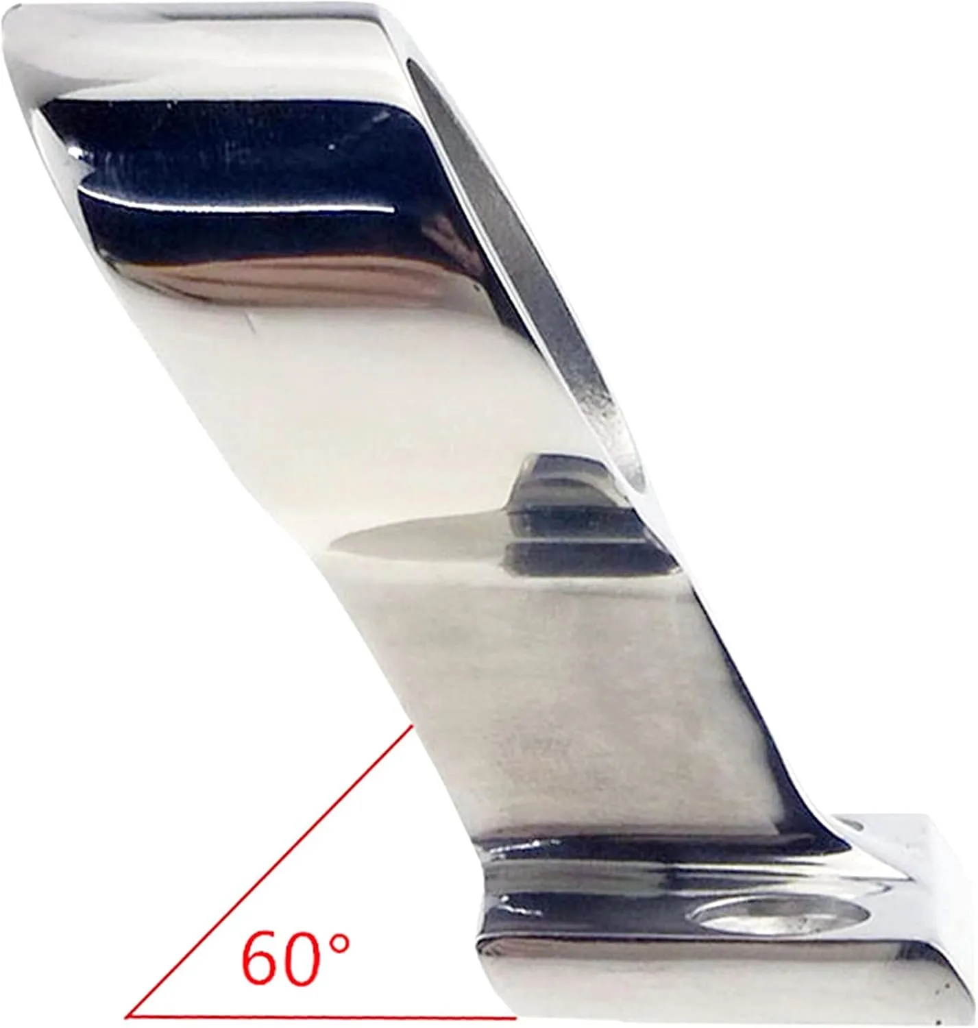 1/2 Pcs 60° Marine Boat 316 Stainless Steel 7/8" Hand Rail Fitting Left Front Support Bracket Stanchion Hardware for 22mm Tube