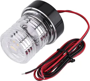 12V Boat Anchor Light, IP65 Waterproof White LED Boat Stern Light, 360° Visibility Boat Navigation Trailer Lights for 40ft Boat