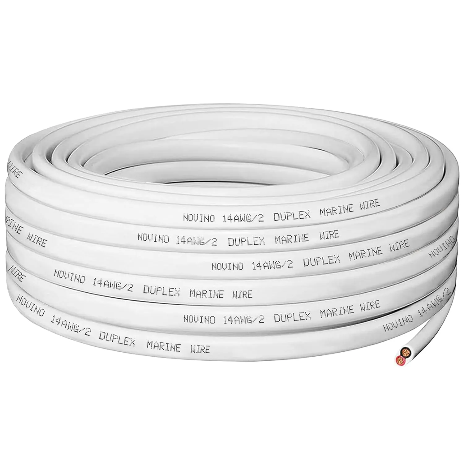 14 Gauge Marine Wire,14 AWG 30ft Duplex Marine Grade Wire,Tinned Copper Oxygen-Free Insulated Red& Black Boat Electrical Cable for Boat/Automotive/RV/Camper/Trailer