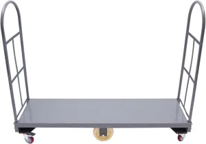 16 x 65 inch Narrow Aisle Steel Platform Cart Heavy Duty Industrial Uboat Platform Truck Steel Dolly U-Boat Utility Material Cart Platform Hand Truck for Warehouse Factory Logistics