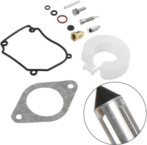 18-7291 Carburetor Repair Kit for Mercury Mariner and Nissan Tohatsu Outboard 25 30 HP Boat Motor Engine Parts Carb Rebuild Replacement 84475M 853780A1 346871220 346871220M 346-87122-0