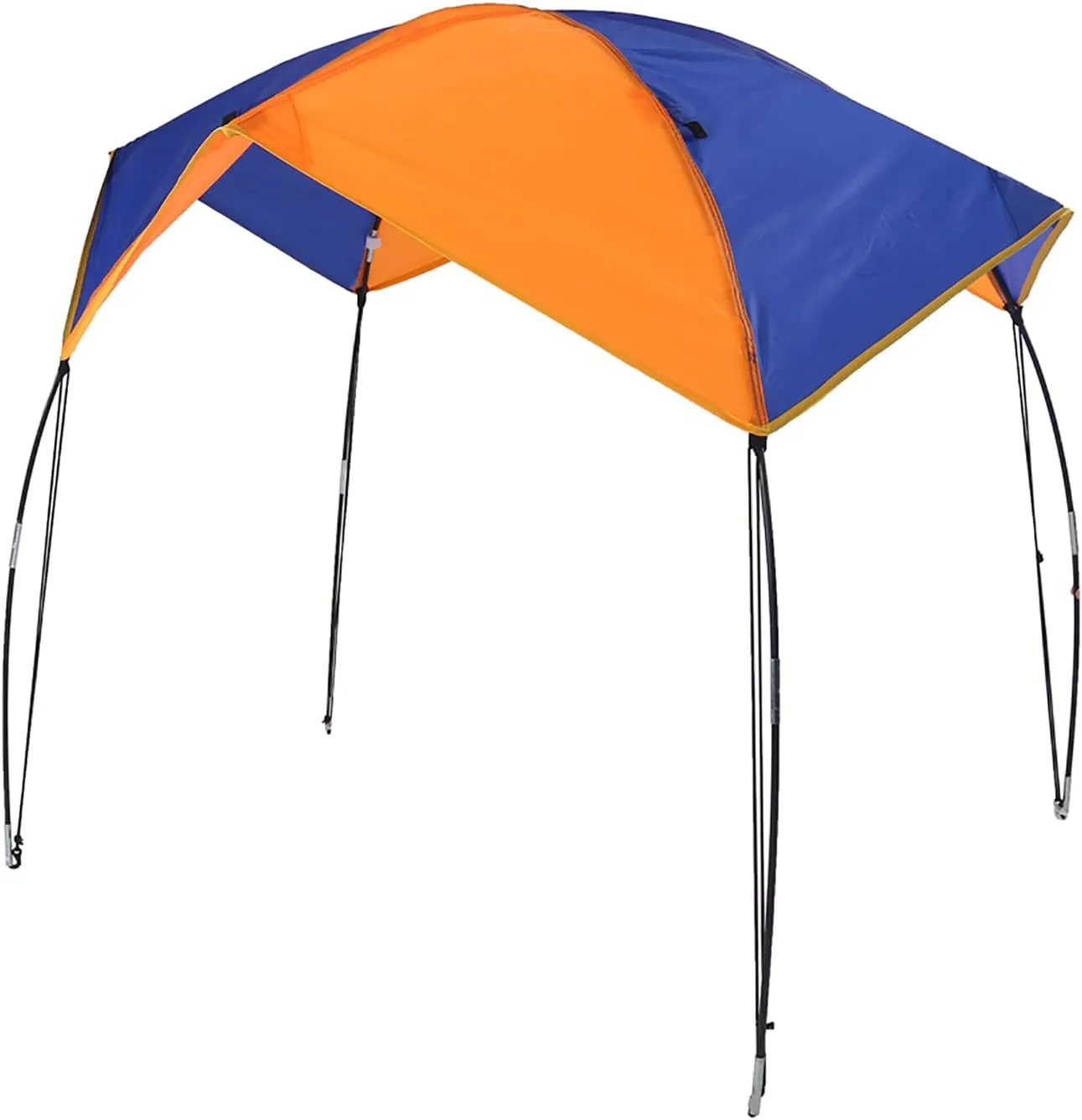 2 4 Persons Boat Sun Shelter, Waterproof UV Protected Fishing Canopy, Easy Setup Awning Tent with D Shape Buckles, Ideal for Boating Picnic and Fishing