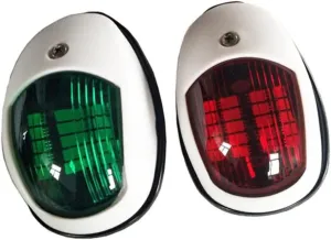 2-pack Marine Lights Led Navigation Light Bulbs for Boat Yacht Truck Trailer Van Abs Signal Lamp Red Green