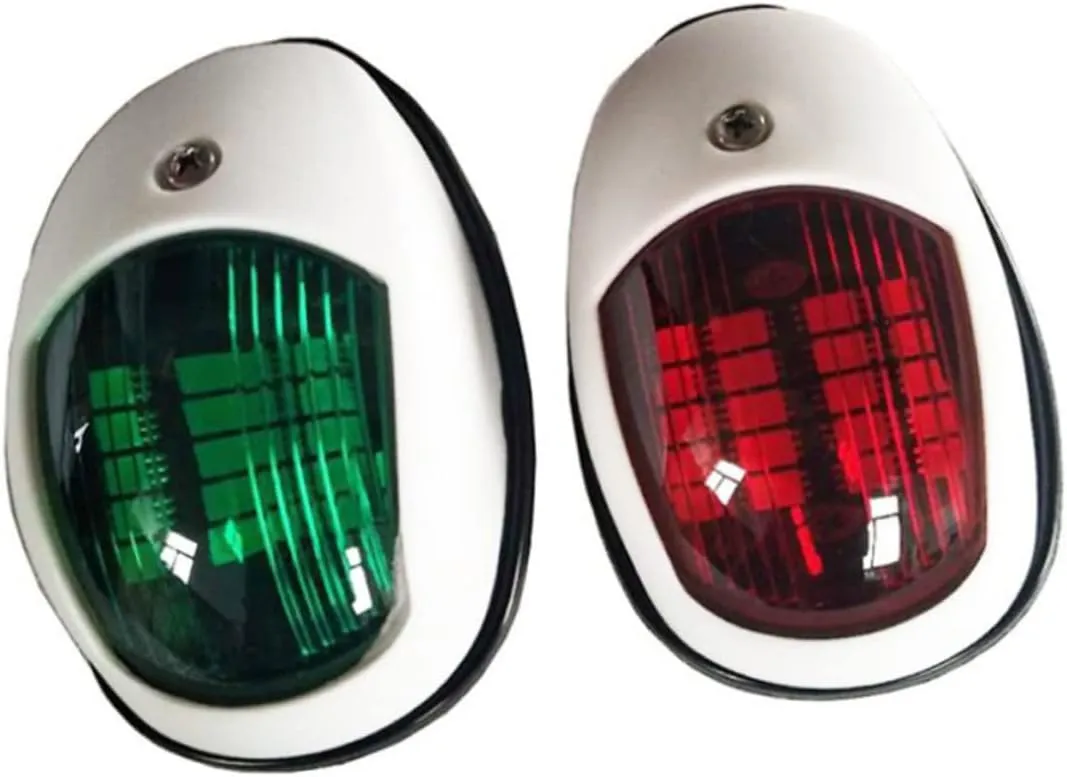 2-pack Marine Lights Led Navigation Light Bulbs for Boat Yacht Truck Trailer Van Abs Signal Lamp Red Green