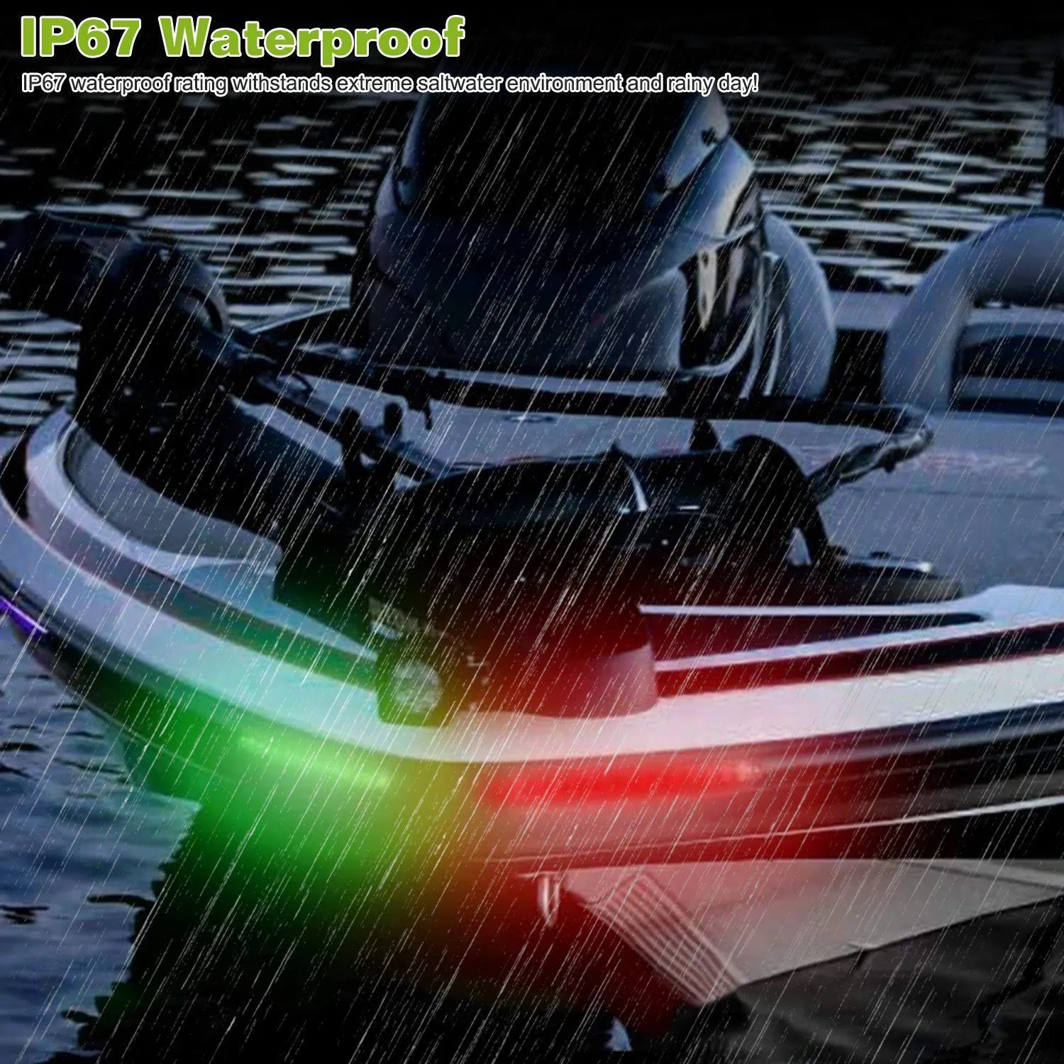 2-Piece: Navigation Marine Boat Strip 9 LED Lights