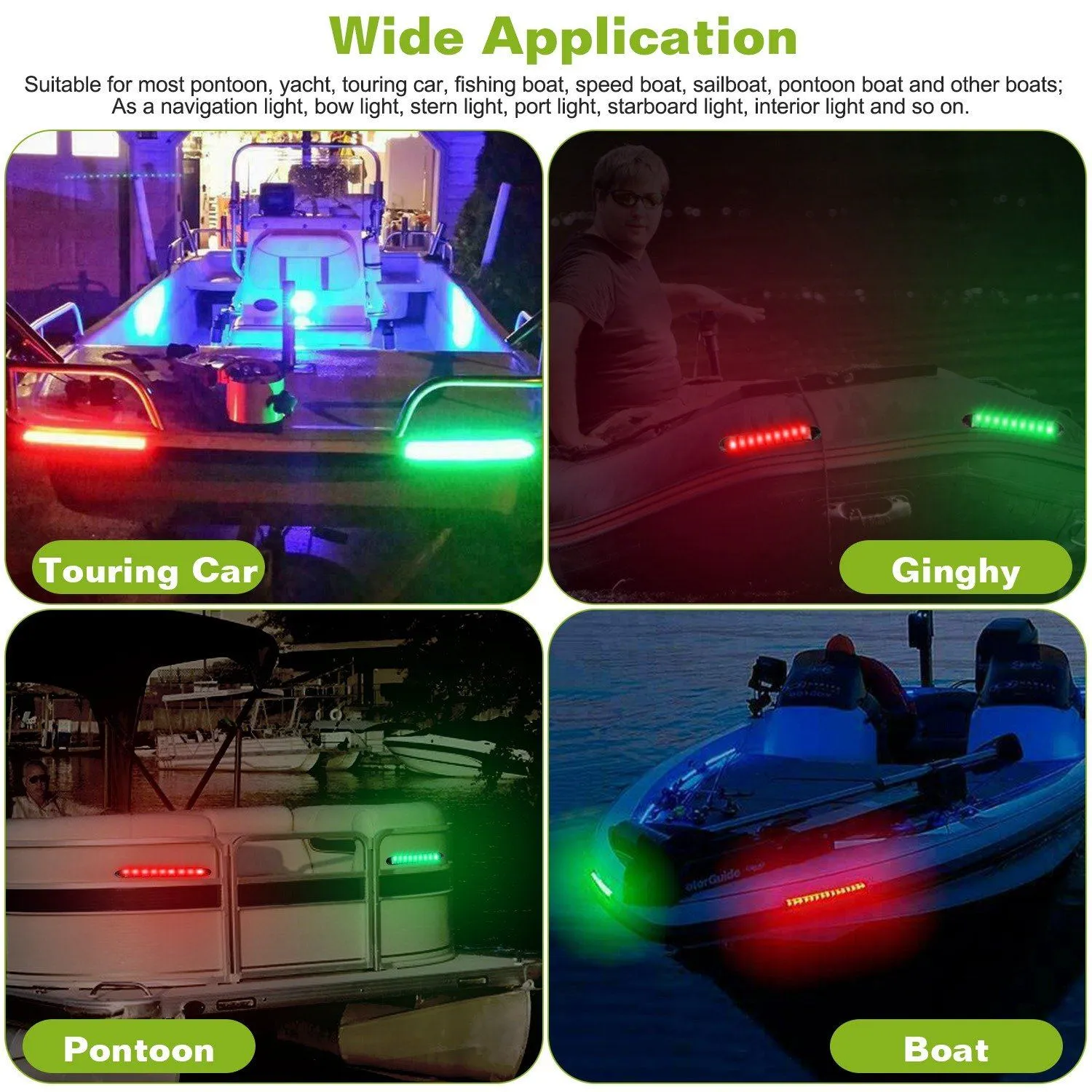2-Piece: Navigation Marine Boat Strip 9 LED Lights
