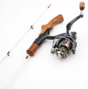 2 Tips Ultra-Short Fishing Rod, 97g Ultra-Light Children’s Fishing Rod, Reel Combo, Mini Ice Fishing Rod Reel Set, Beginner Fishing, Boat Fishing Rod, Trout Rod 55cm/74cm ZYHYD