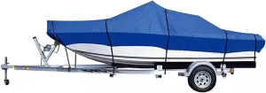 20-22ft Heavy Duty Waterproof Boat Cover 600d Sun Protection Tear-Resistant Large Boat Cover Speedboats, Fishing Ski Boats Towable Boat Cover