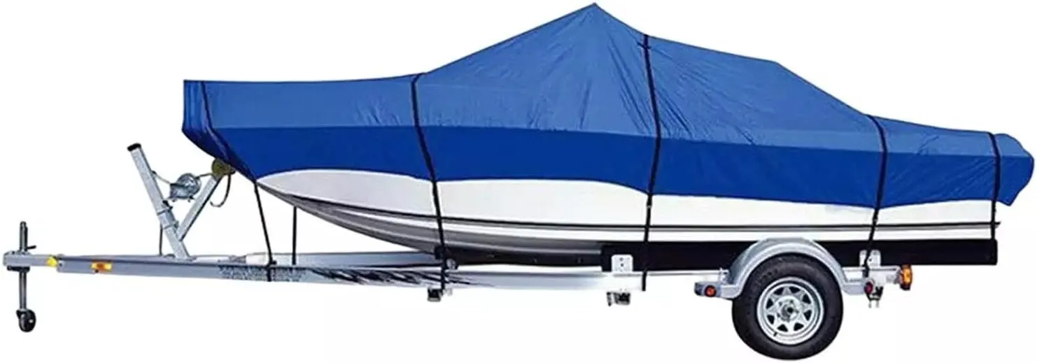 20-22ft Heavy Duty Waterproof Boat Cover 600d Sun Protection Tear-Resistant Large Boat Cover Speedboats, Fishing Ski Boats Towable Boat Cover