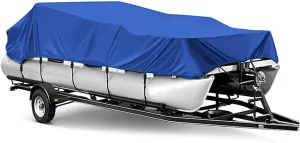 20.5ftx11.8ft,210D Marine Grade Fade and Tear Resistant Trailerable Pontoon Boat Cover, Heavy-Duty Waterproof and UV-Proof Pontoon Covers