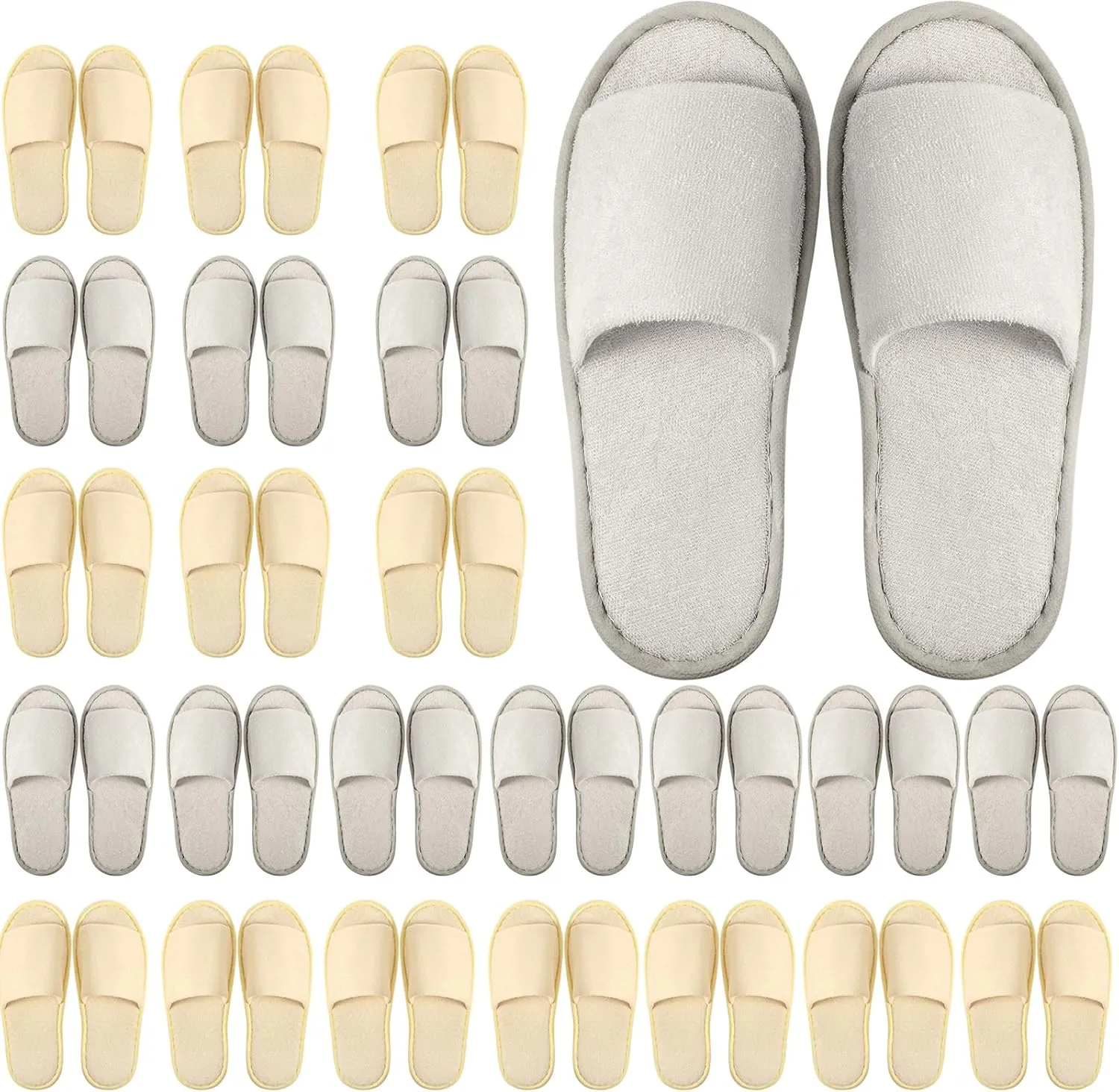 24 Pairs Spa Disposable Slippers Open Toe Non Slip Slippers for Women Men Guests Hotels Home Party Housewarming