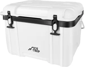 26 Quart Ultra-Light Insulated Rotomolded Hard Cooler, Portable Ice Chest Lunch Box for Drink, for Camping, Travel, Outdoor, Premium Everyday Use Ice Retention Cooler, 5 Day Cold Retention