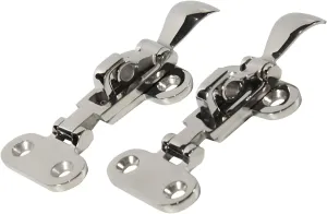 2Pcs Boat Anti-Rattle Latch, 316 Stainless Steel Anti-Rattle Lockable Hatch with Screws, Hatch Hardware Fastener Easy to Use Suitable for Hatch Covers, Yachts, Lockers
