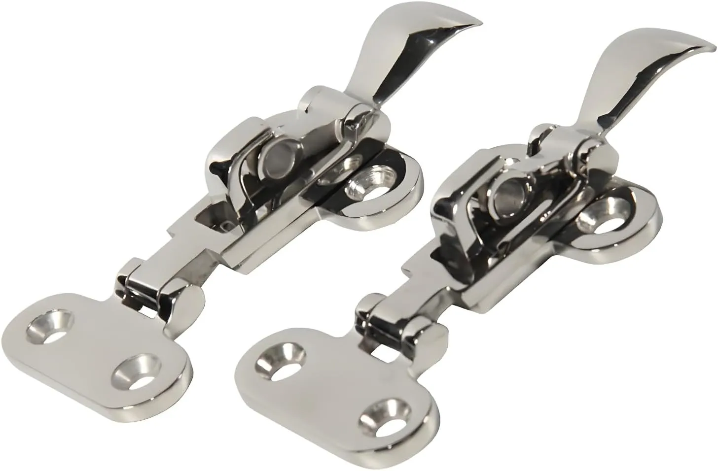 2Pcs Boat Anti-Rattle Latch, 316 Stainless Steel Anti-Rattle Lockable Hatch with Screws, Hatch Hardware Fastener Easy to Use Suitable for Hatch Covers, Yachts, Lockers