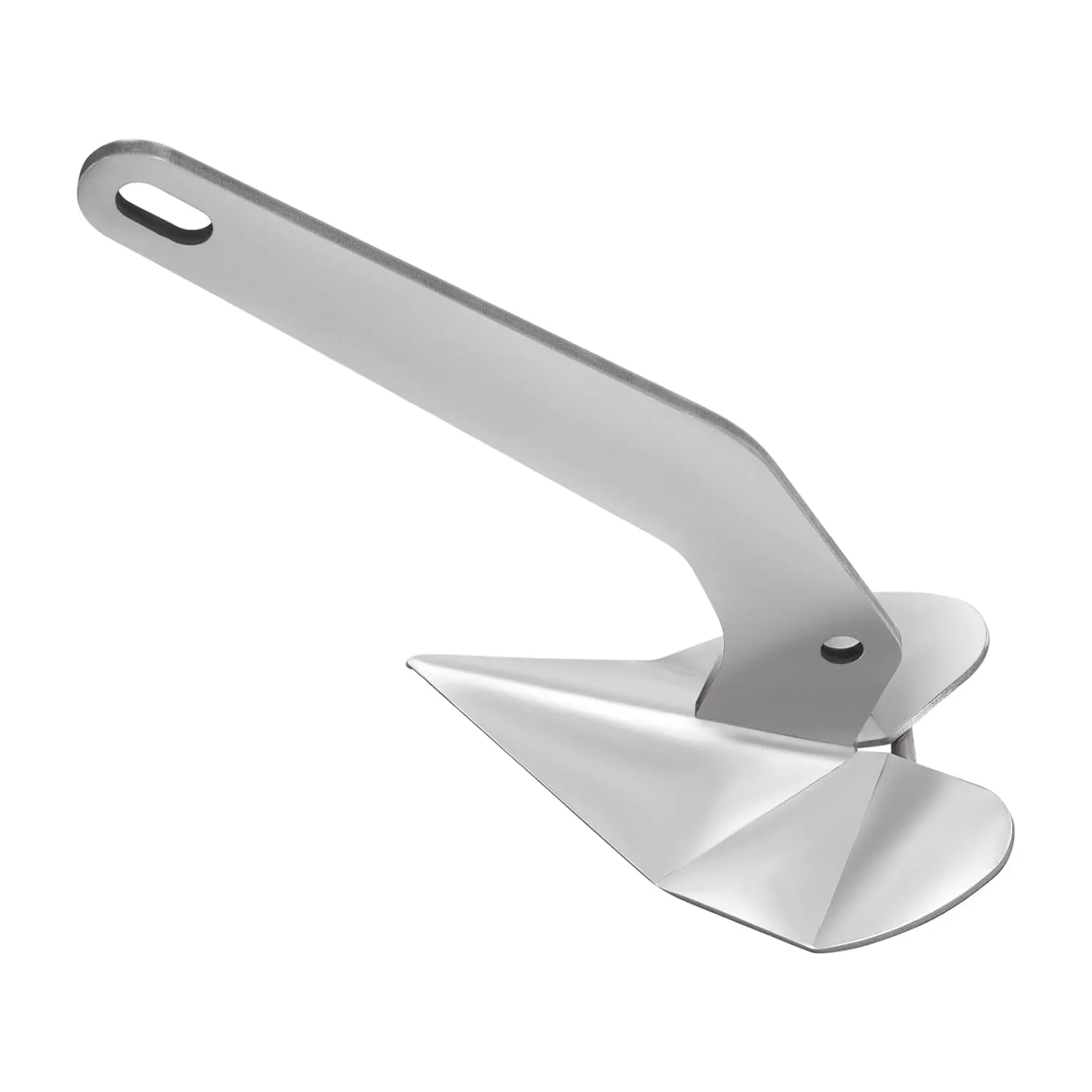 316 Stainless Steel Boat Anchor, 10LBS Delta Style Boat Anchor, Silver Wing Style Triangle Anchor, Heavy Duty Marine Grade Triangle Anchor for Pontoon, Fishing Boats, Sport Boats, Sailboats