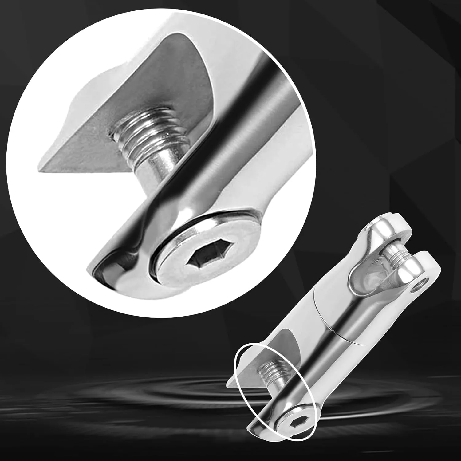 316 Stainless Steel Boat Anchor Swivel Connector 1/4 inch - 5/16 inch and 3/8 inch - 1/2 inch Two/Three Section Marine Grade Heavy Duty Anchor Chain Swivel