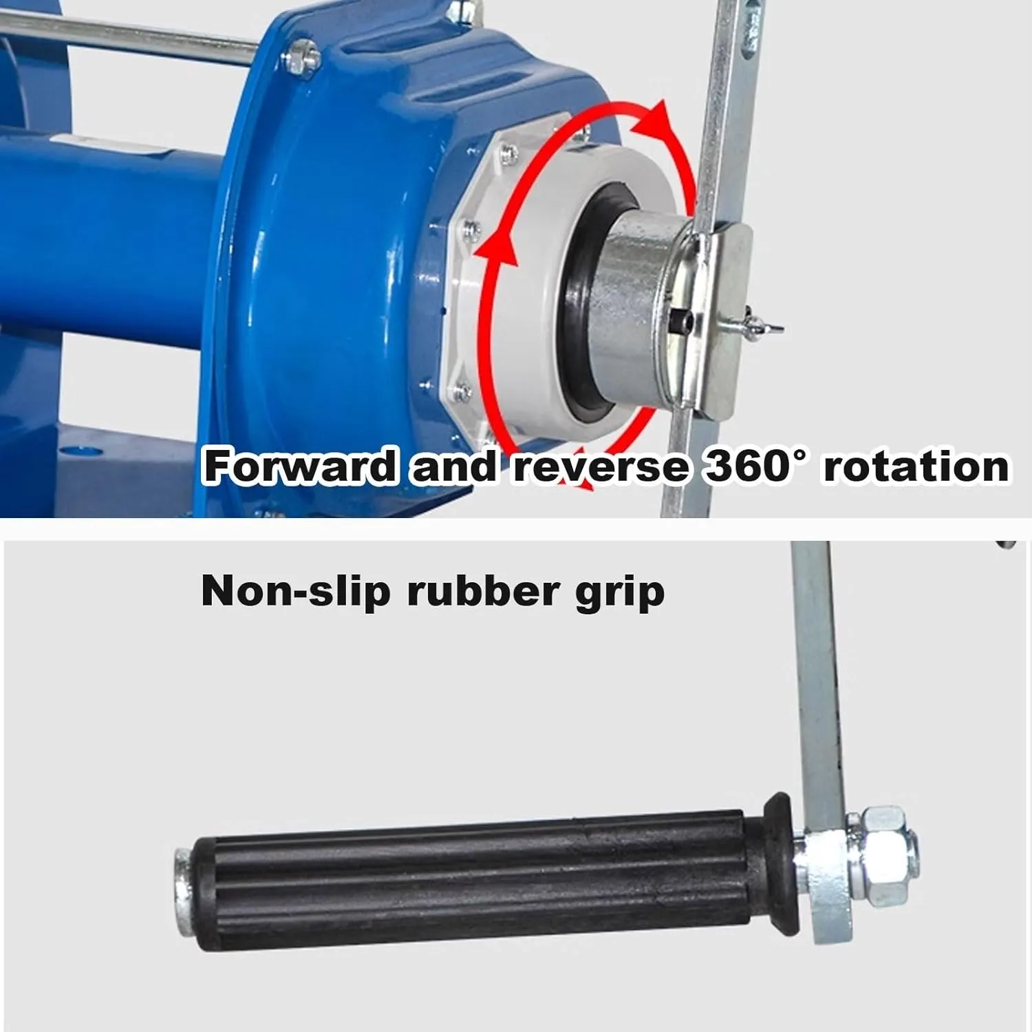 3T Heavy Duty Hand Crank Winch with Hook Hand Winch with Small Towing Pulling Winches,33/66/98/131FT Steel Cable Waterproof,for ATV UTV Trailer Boat Winch(Size:6600 lb(33ft Rope))