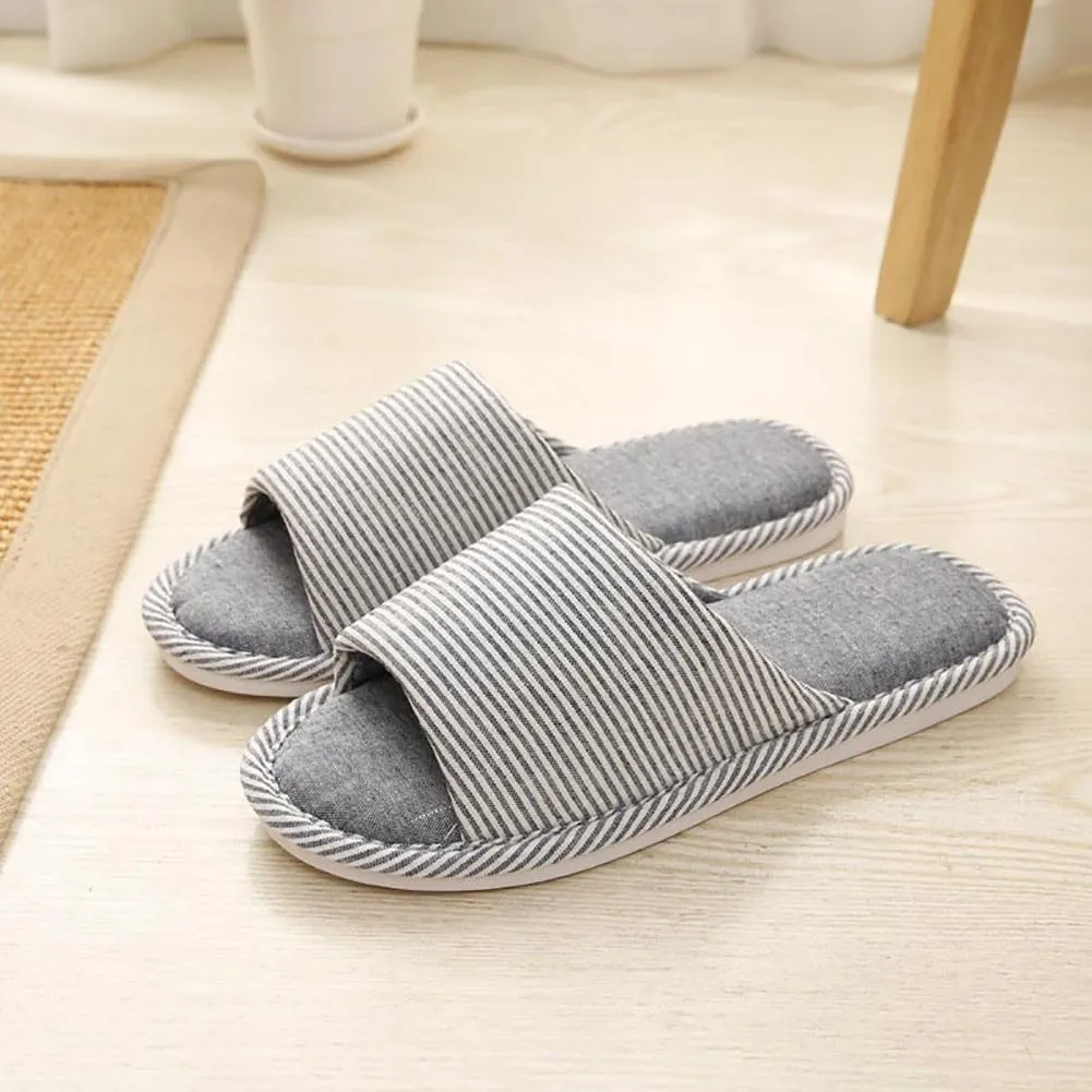 4 Pairs Spa Slippers - Non Slip Disposable Slippers for Guests, Men & Women - Washable & Travel Friendly