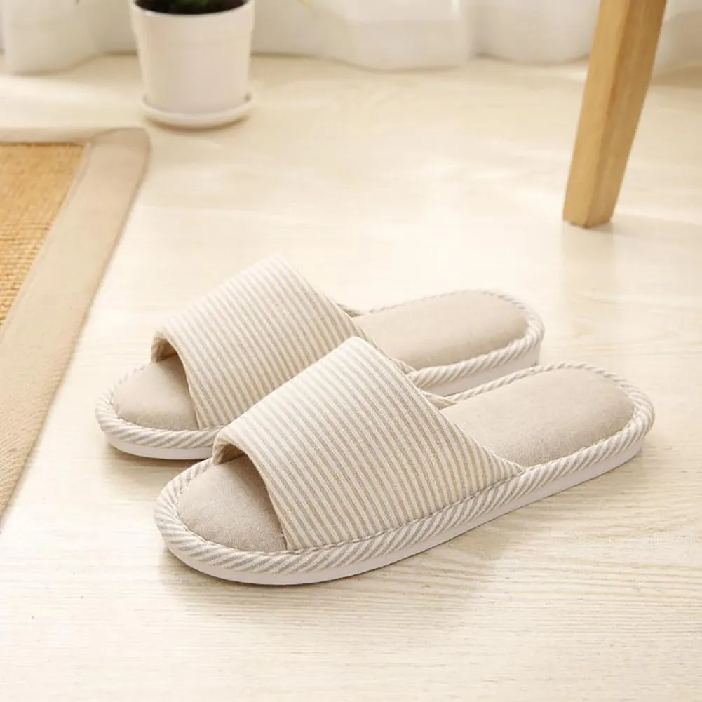 4 Pairs Spa Slippers - Non Slip Disposable Slippers for Guests, Men & Women - Washable & Travel Friendly
