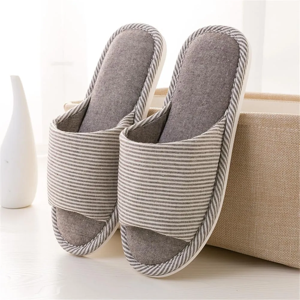 4 Pairs Spa Slippers - Non Slip Disposable Slippers for Guests, Men & Women - Washable & Travel Friendly