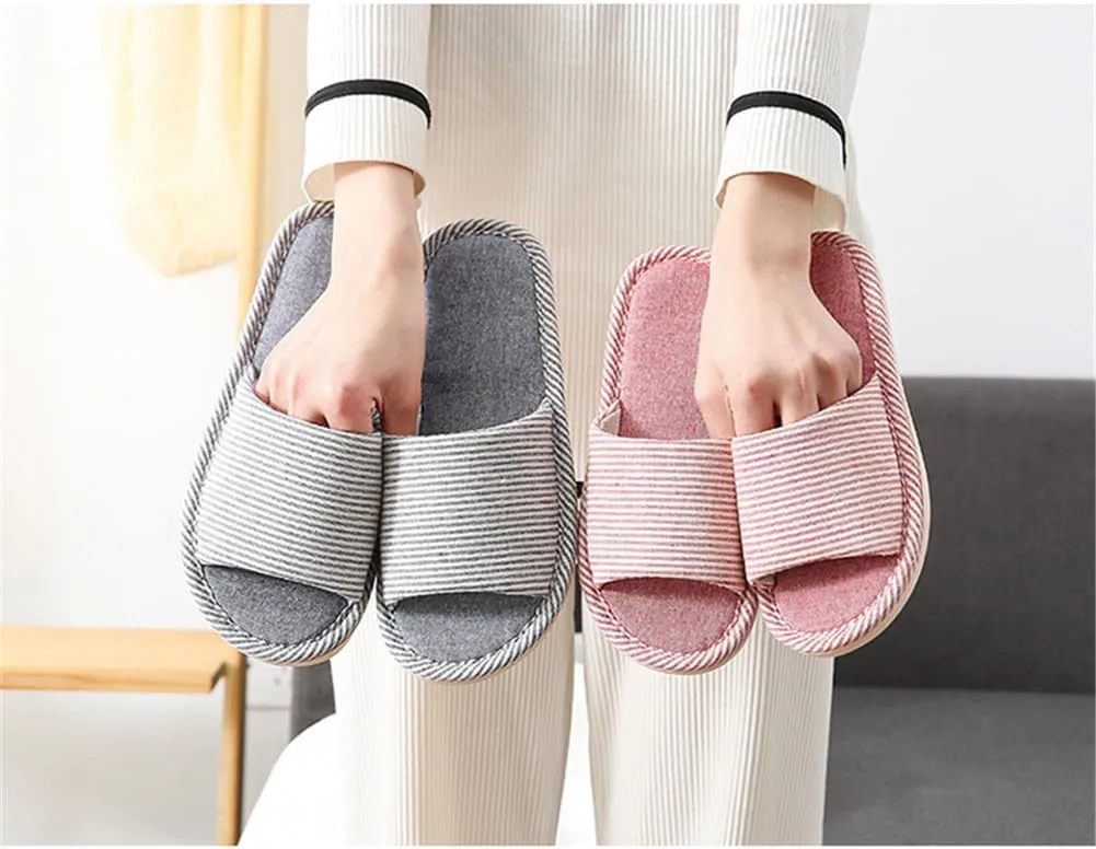 4 Pairs Spa Slippers - Non Slip Disposable Slippers for Guests, Men & Women - Washable & Travel Friendly
