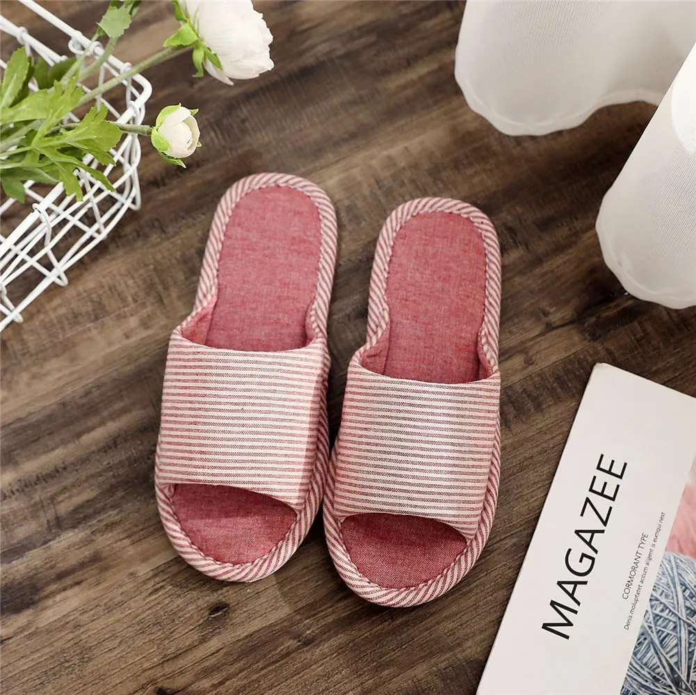 4 Pairs Spa Slippers - Non Slip Disposable Slippers for Guests, Men & Women - Washable & Travel Friendly