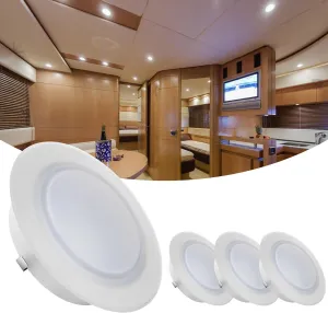 4.5 Inch RV Recessed LED Ceiling Light - 12V Cool White Puck Light for RV, Boat, Yacht & Camper Van Interior