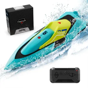 4DRC RC Mini Boat with LED Light for Kids, 2.4Ghz Full Proportional Remote Control Boat for Pools and Lakes, Pool Toys, Capsize Recovery,Water Play Toy Gift for Boys&Girls