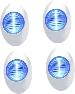 4Pcs Oval Shape LED Boat Lights Stern Deck Lamps for Boats Yachts Kayaks and Durable Lighting with Lens