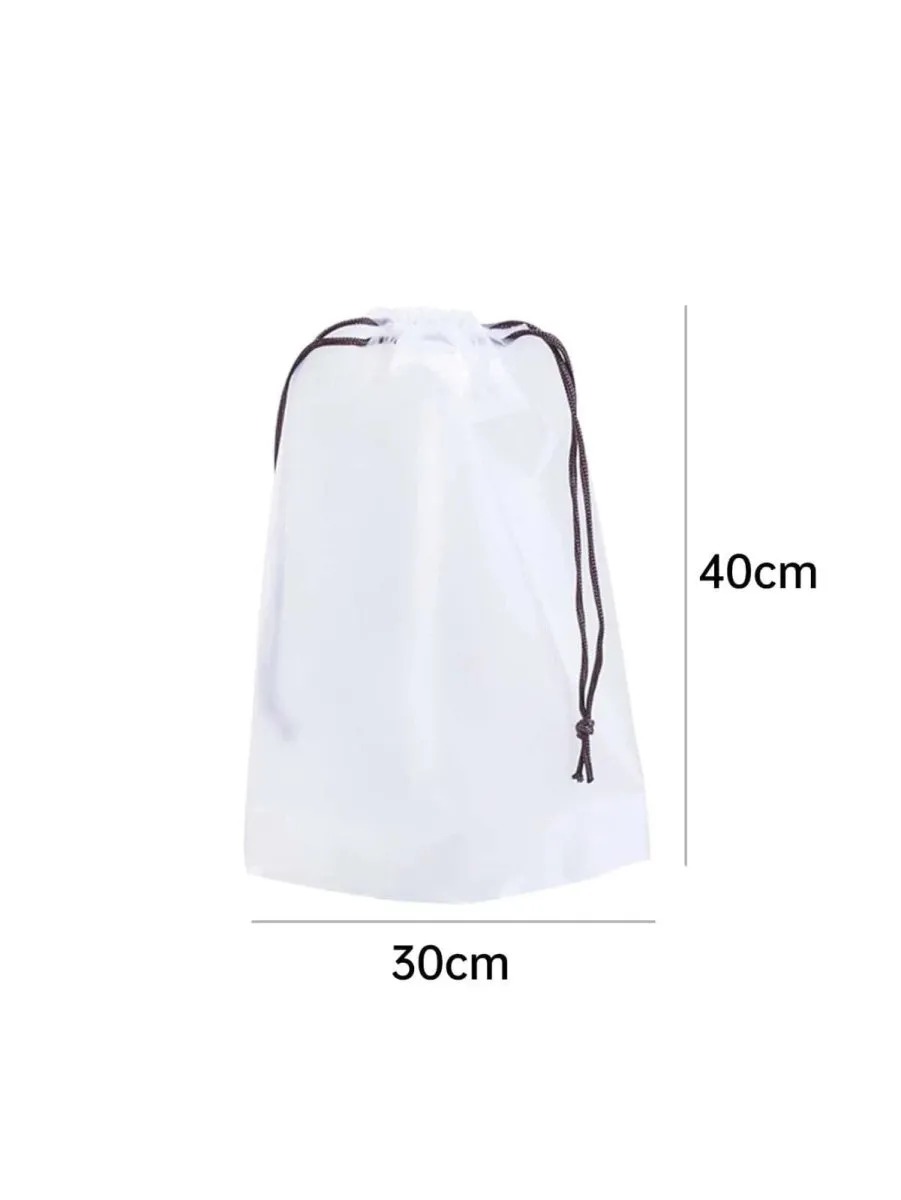 5 Pcs Travel & Daily Clear Shoe Bag Large Drawstring Shoes Storage Bags Suitcase