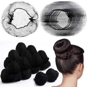 500 Pcs Hair Nets - Bulk Nylon Hair Nets for Women, 24 Inches, Elastic Edge Mesh, Invisible for Food Service, Ballet Dance, Kitchen (Black)