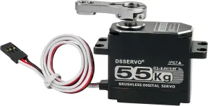 55KG Brushless Full Metal Stainless Gear,Waterproof IP67 High Torgue RC Servo, Digital Motor, 8.4V with 25T Servo Horn for Cars Robot Helicopter Crawler (55KG 270 Degree)
