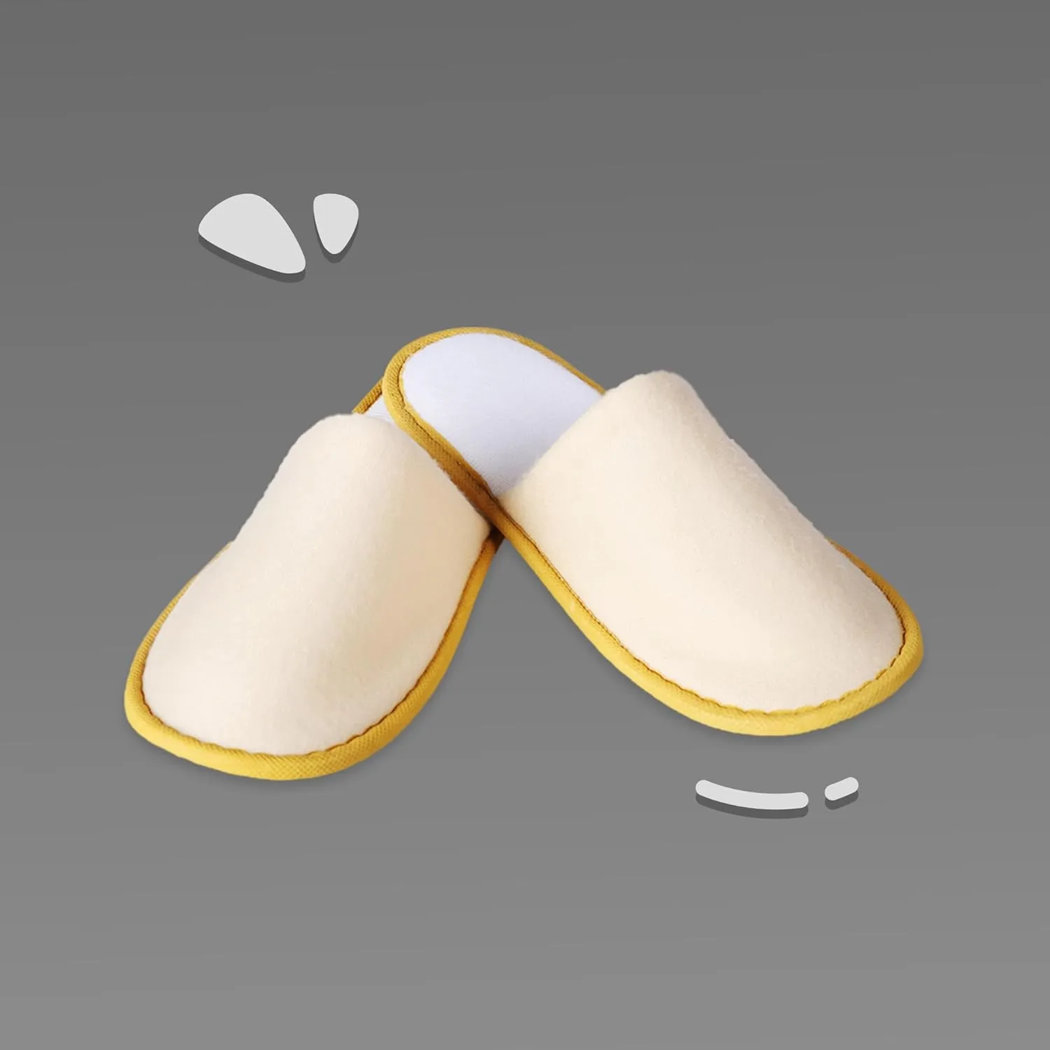 6 Pack Disposable Home Slippers, Bulk Spa Slipper for Guests Closed-Toe Hotel Slipper Convenient Light Comfy House Shoes