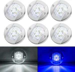 6 Pcs Marine Boat LED Cabin Deck Courtesy Light Stern Transom Lights 12V DC for Boating Kayak Yacht, Dinghy, Sailboat, Pontoons, Navigation Vessels, Freighters, Hovercrafts, Hunting & Fishing