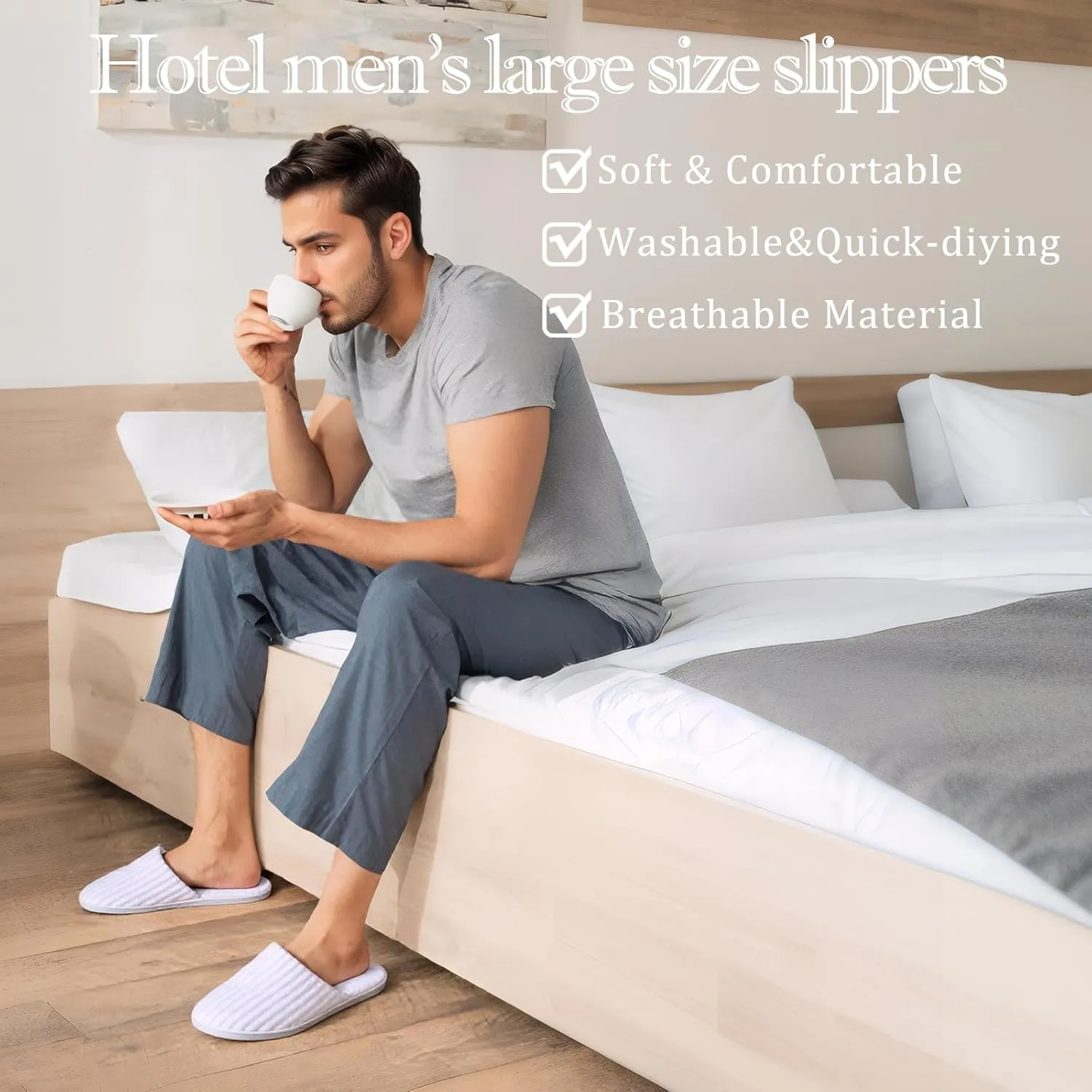 6/10/12 pairs of disposable slippers, hotels, guesthouses, beauty SPA clubs, bridesmaid sl for weddings, outdoor camping, easy-to-carry for home guests, Provide plus size options