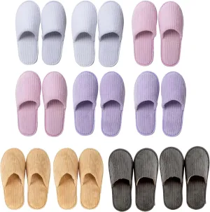 6/10/12 pairs of disposable slippers, hotels, guesthouses, beauty SPA clubs, bridesmaid sl for weddings, outdoor camping, easy-to-carry for home guests, Provide plus size options