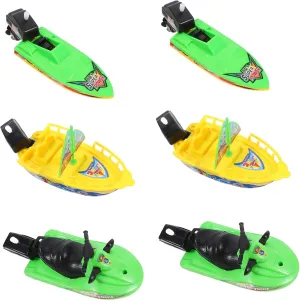6Pcs Bath Plastic Sailboats Speedboats Motorboats for Versatile Bathing Fun Safe Water Play for and Boat Decoration