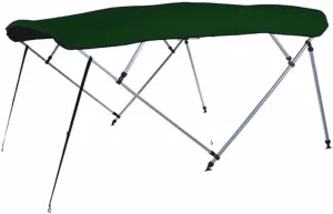 7.6 oz Green 4 Bow Square Tube Boat Bimini TOP Without Running Light Cutout Sunshade Compatible for Tahoe Alpine Fish 1822 All Years