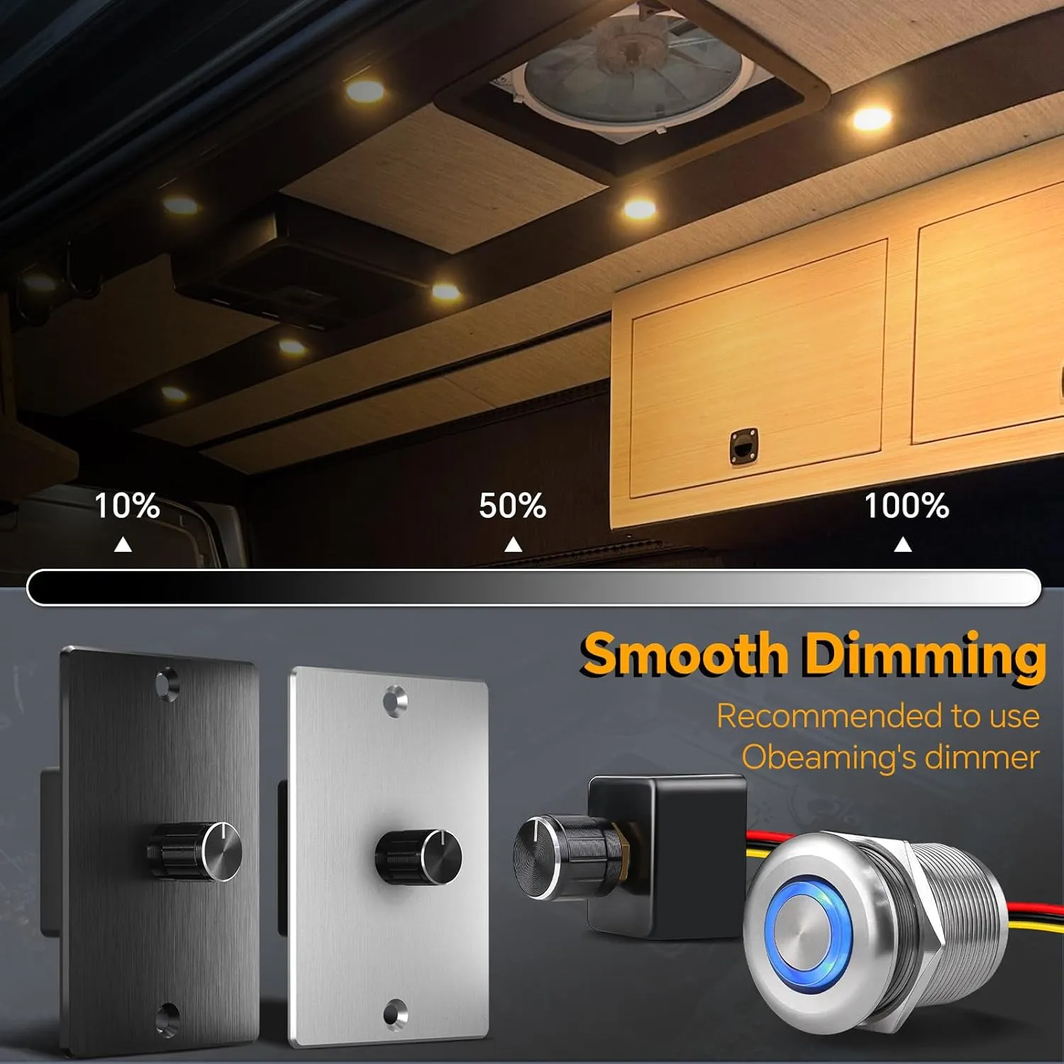 8 Pack 12 Volt LED Puck Light RV Recessed Mount Ceiling Light 2.75” 12V Down Light for Camper Van Truck Boat Interior Ceiling Kitchen Cabinet Lighting CRI 93 (Silver/Warm White)