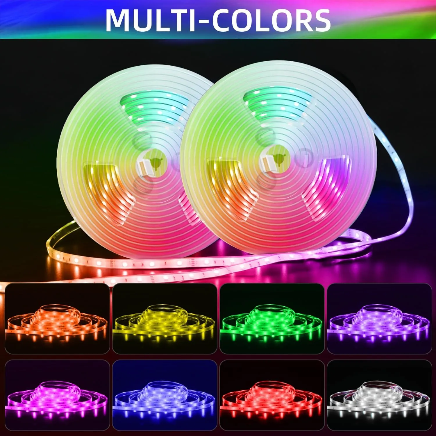 80ft Marine LED Strip Lights, IP67 Waterproof APP Remote Control RGB Boat Interior Deck Lights with Extension Cable for Pontoon, Fishing, Yacht