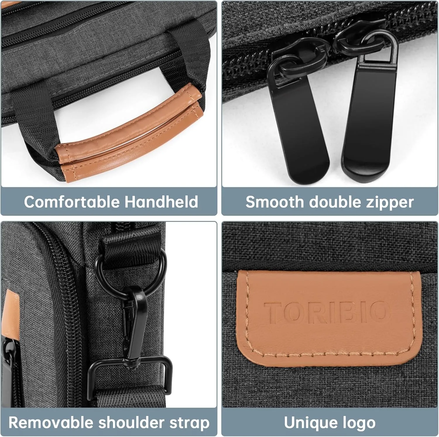 9-11 Inch Tablet Sleeve Bag, Padded Protective Travel Case for iPad Pro, iPad Air, Samsung Galaxy Tab, Grey
