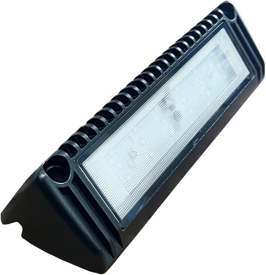 9 Inch LED RV Exterior Light, Work Scene Lighting Fixture, 12V/24V DC, 6000K Cool White, Down Angle Flood Beam, for Truck Boat Trailer Camper Van, Black Finish Aluminum Housing, 1 Pack