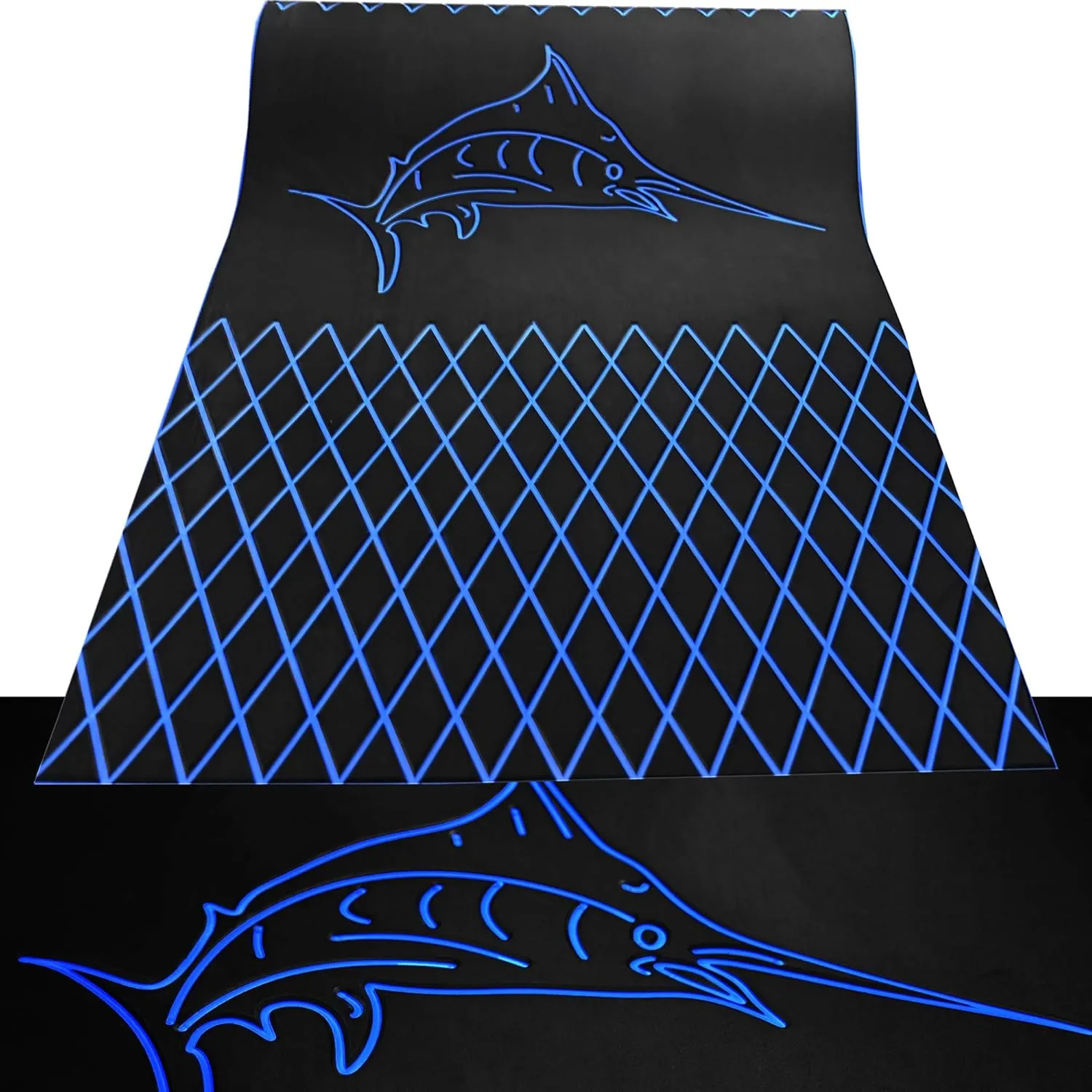 98.4"×45.2" Self-Adhesive Boat Flooring EVA Foam Boat Decking Sheet Non-Slip for Fishing Suitable for Yachts,Gardens,Kart,etc