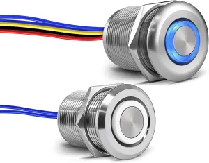 Acegoo RV 3 Way Dimmer Kit DC12V All-Aluminum 3-Way Dimming Switch for Boat Motorhome Camper Van Trailer Truck Car LED Strip Light, Multi Location On/Off/Dimming Switch, DC12-24V 6Amps (Sliver)