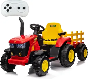 Acekool Kids ATV Ride on Toy 12V 4 Wheeler Battery Powered Quad Toy Vehicle with Music, Horn, High Low Speeds, LED Lights, Electric Ride On Toy, Soft Start, for Boys & Girls Gift, Scarlet
